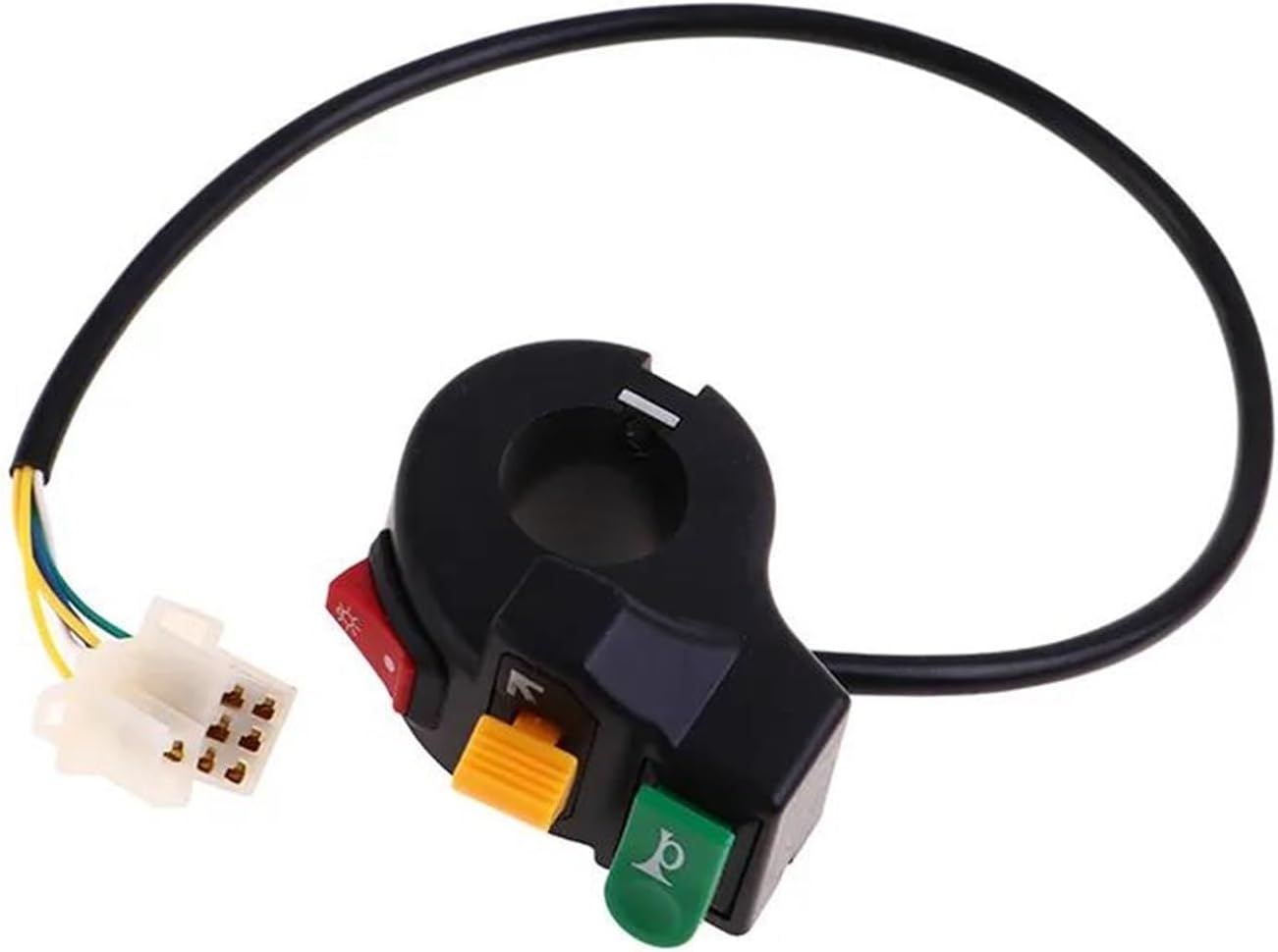 Motorcycle Handlebar Switch for 22Mm Dia Handlebars Motorbike 3 In1 Motorcycle Switch Electric Bike Scooter ATV Quad Light Turn Signal Horn On/Off Button image number 1