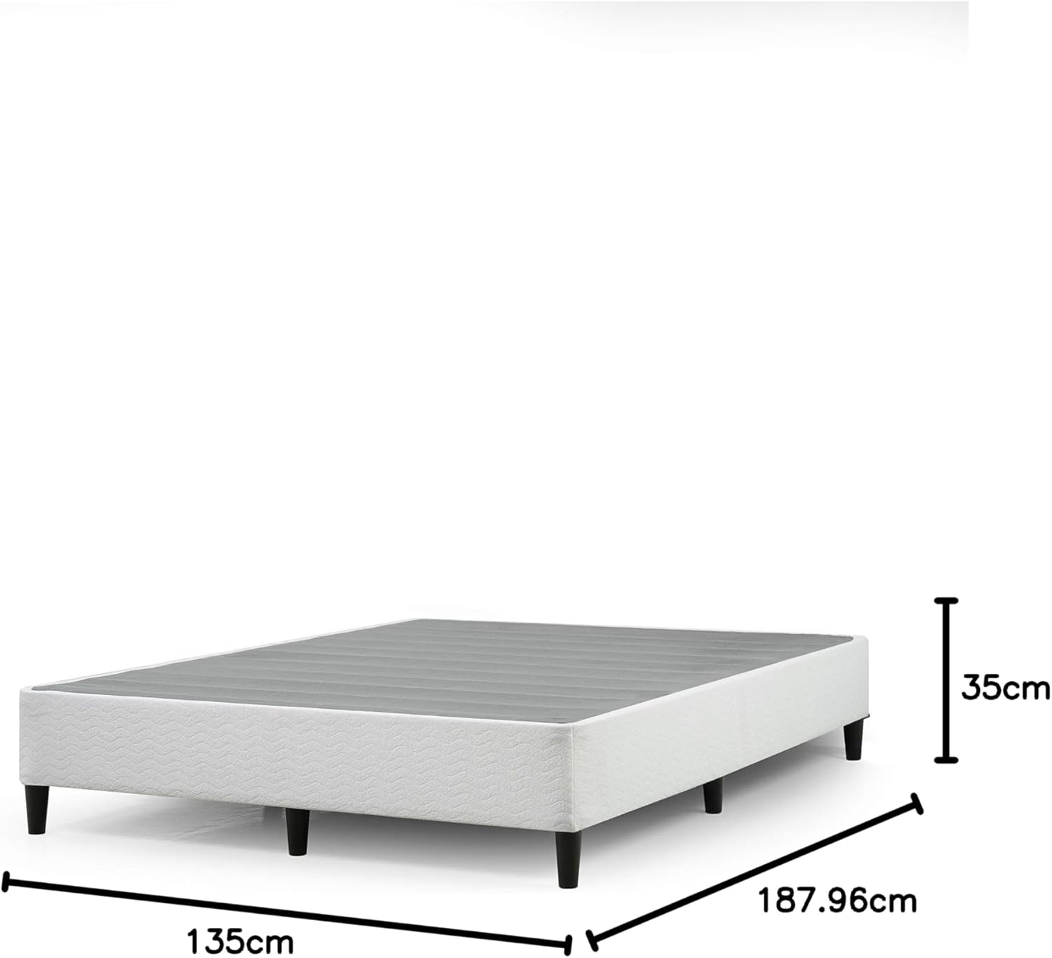 Zinus Queen Bed Base Smart Ensemble Mattress Foundation - White image number 6