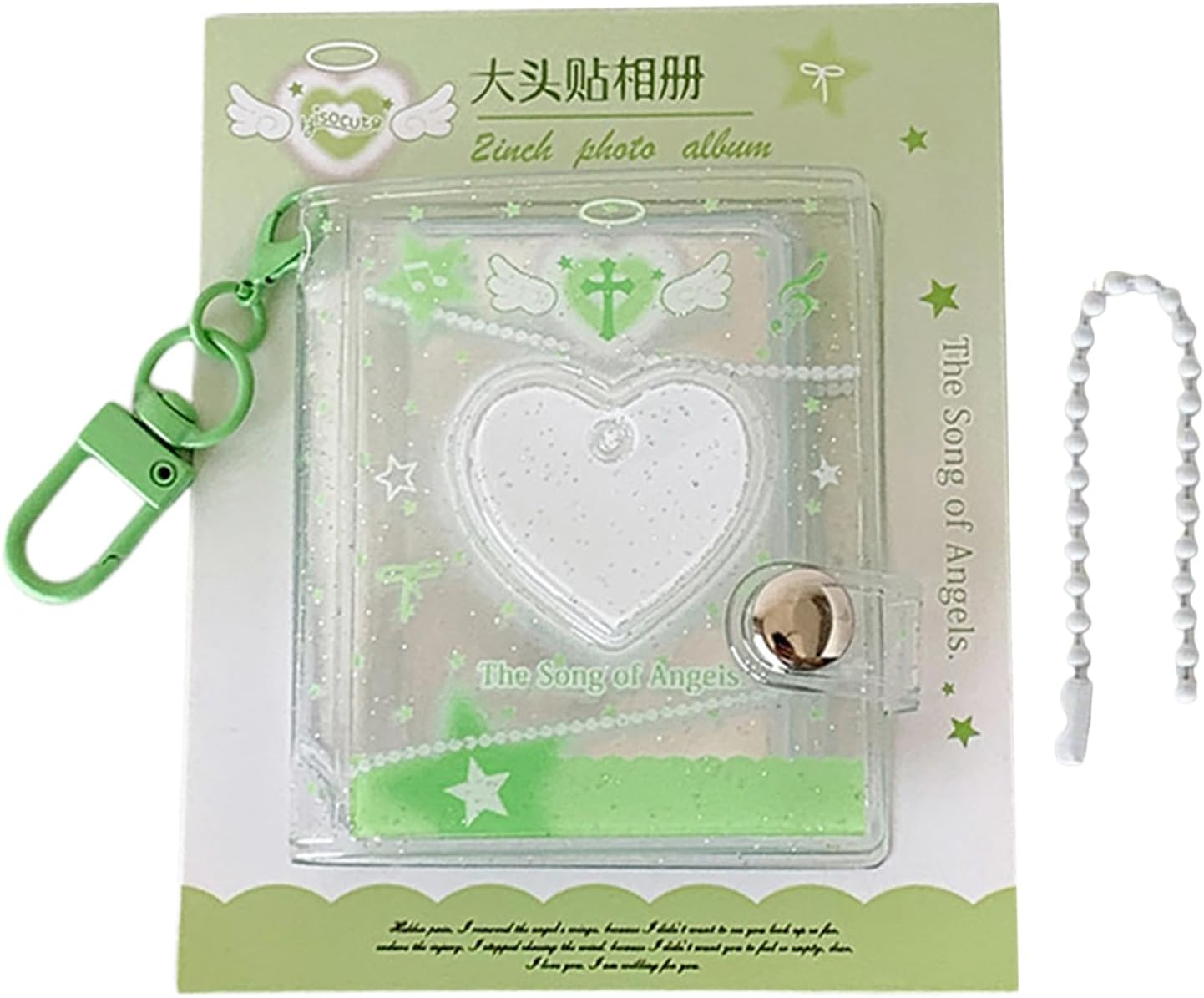 Photo Frame Key Ring &ndash; Artisan Heart Keyring, 5 Cm Photo Album with Keyring, for Wedding, Birthday, School, Travel, Office, Luggage, Backpacks and Purses Wallet image number 5