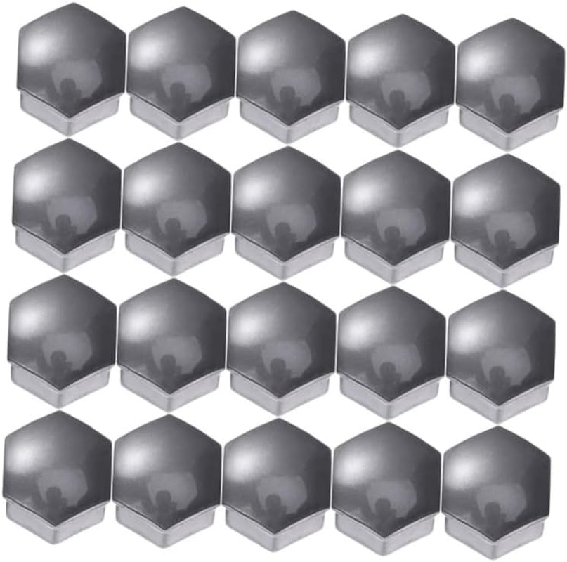 PRETYZOOM Universal Automotive Wheel Lug Nut Covers 21Mm Set with Clips Sturdy Grey Hexagonal Protectors for Enhanced Wheel Appearance image number 6