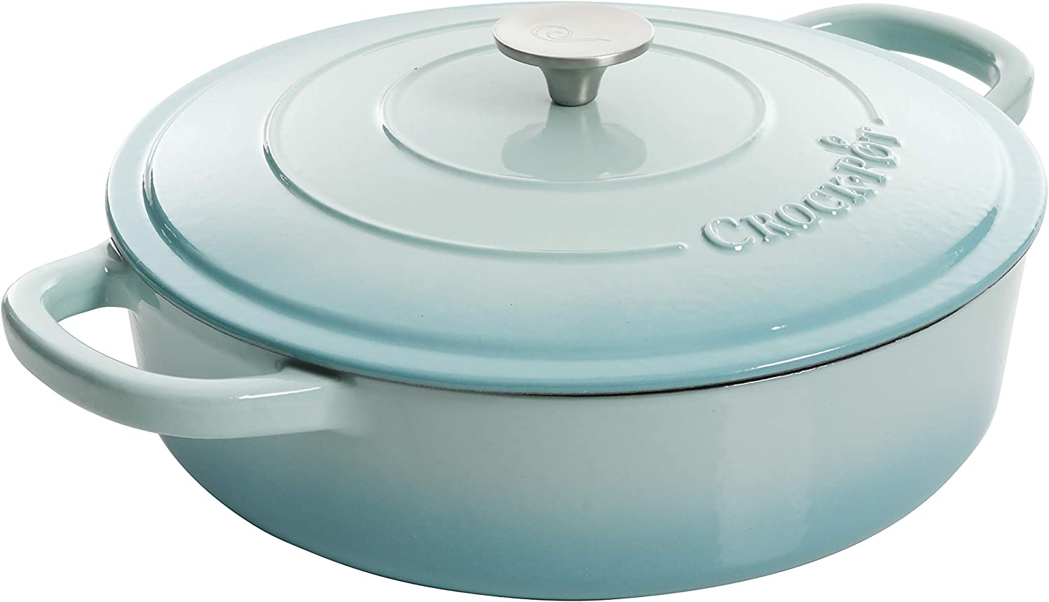 Crock-Pot Crock Pot Artisan Enameled Cast Iron Braiser W/Lid, 5 Quart, Sapphire Blue