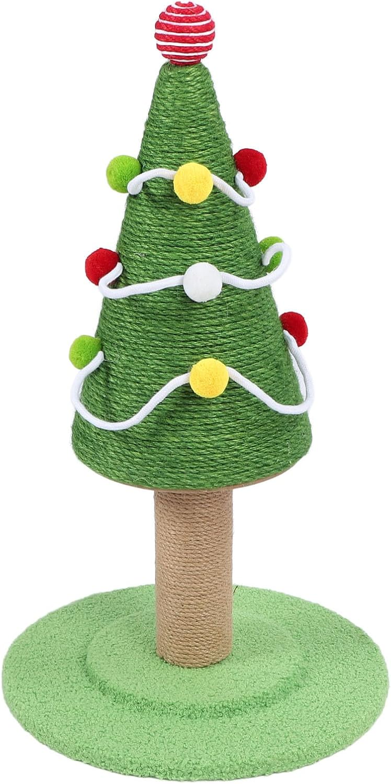 Cat Scratching Post, Christmas Tree Cat Scratcher, Sisal Rope Scratch Post Cat Toys, Protect Furniture Stable Structure Cat Tree Scratch Post for Home Indoor Kitty (Large: 40 X image number 4
