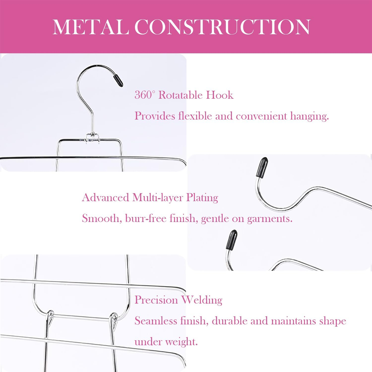 MUYIBENMU Bra and Tank Top Closet Organiser Hangers, 2-Pack image number 1