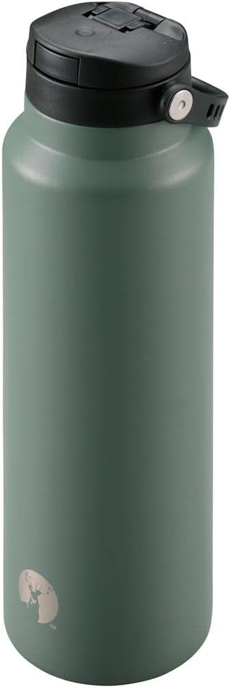 Captain Stag UE-3550 Sports Bottle, Direct Drinking, Double Stainless Steel Bottle, Vacuum Insulated, Cold Insulated, HD One-Touch Bottle, 33.8 Fl Oz (1,000 Ml), Olive Drab UE-3550, Product Size: