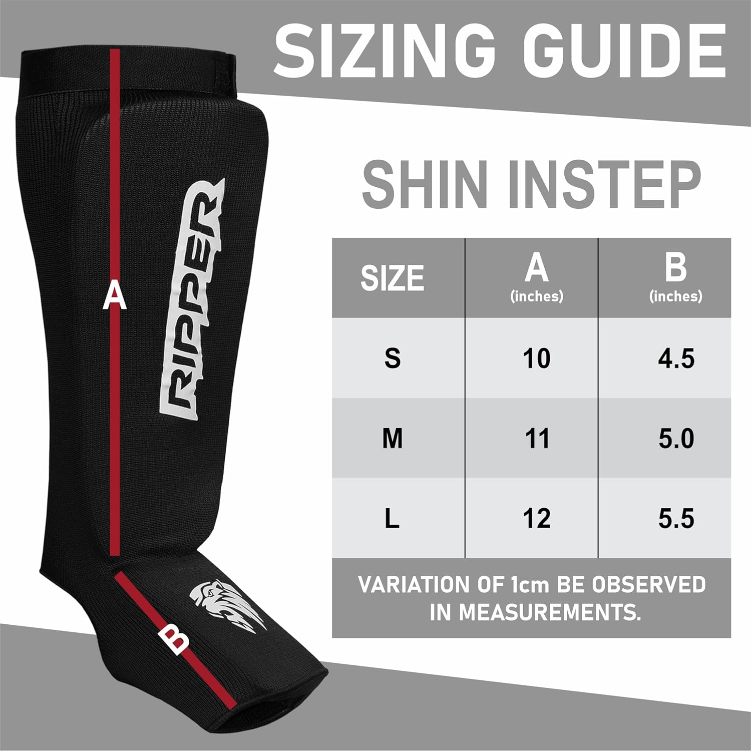 Boxing Shin Guard &ndash; Protective Sparring Gear for MMA, Taekwondo, Karate, Kickboxing, Men & Women &ndash; Professional Muay Thai Shin Guards &ndash; 12Mm Thick Leg & Foot Shin Instep Guard image number 3