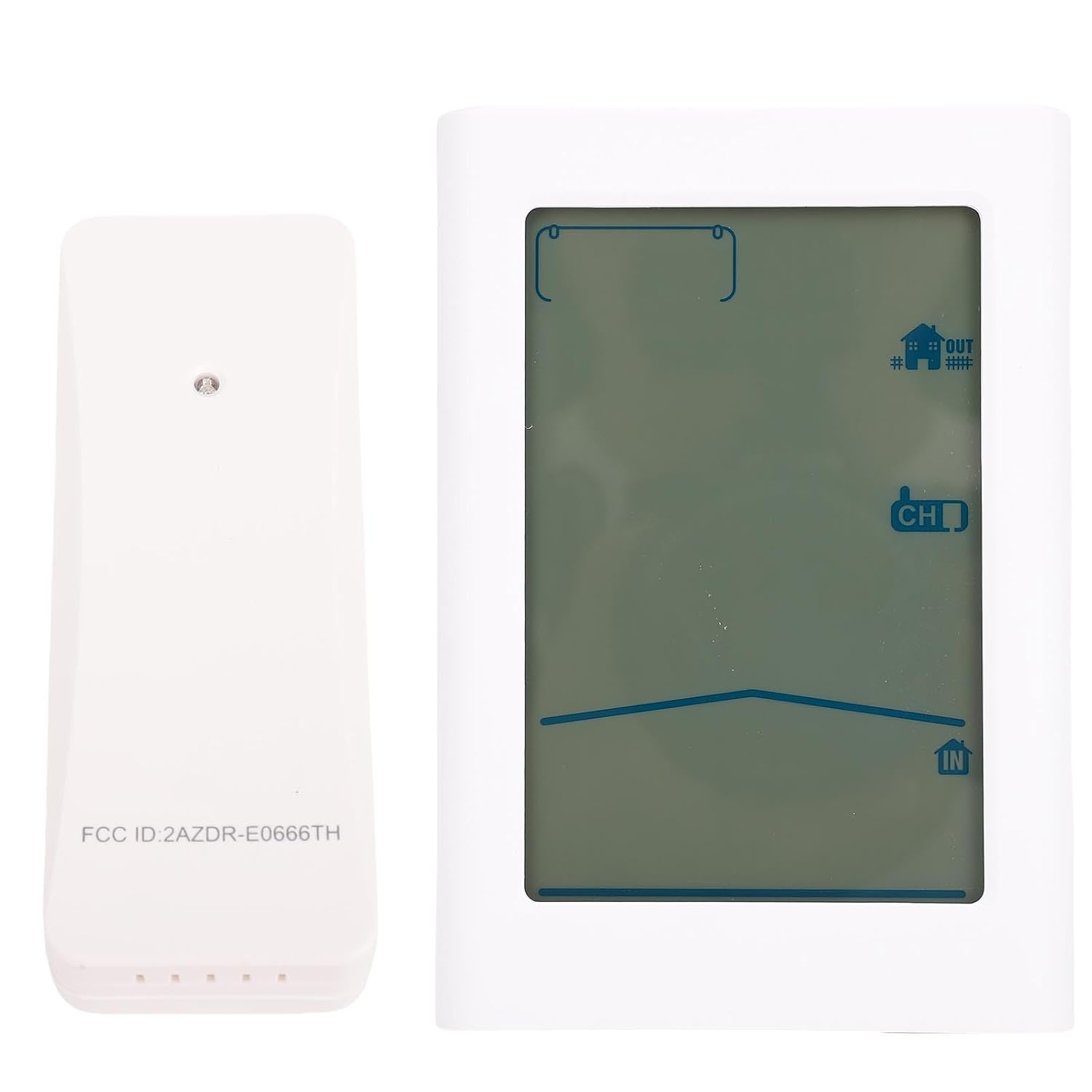 Indoor Outdoor Thermometer Wireless Weather Station, LCD Large Display Temperature & Humidity Monitor Weather Forecast with Clock image number 3