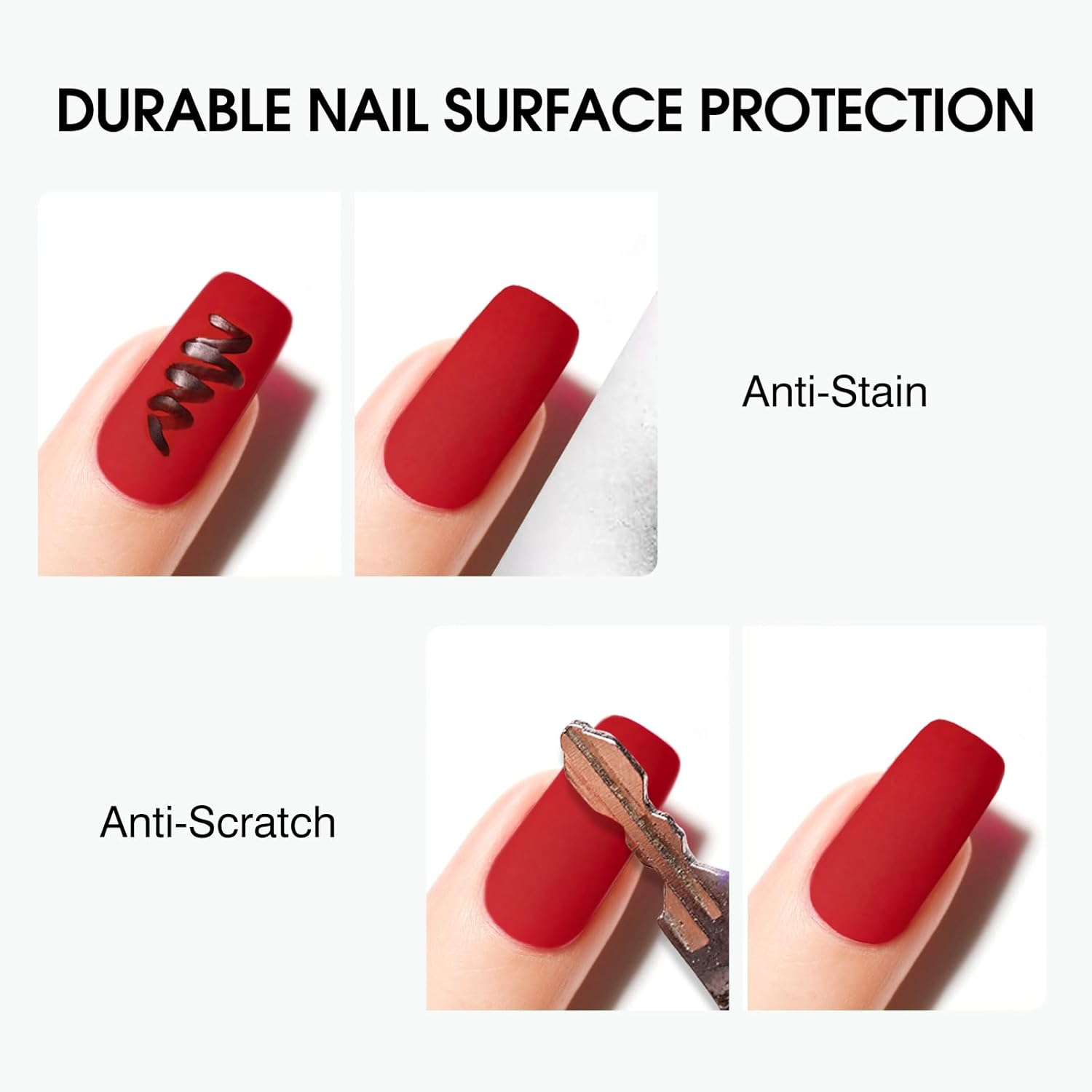 CANNI 2 Pcs 9Ml Gel Base Top Coat Gel Polish Set - Shine Finish and Long Lasting, Soak off LED Nail Lamp Base Top Coat DIY Nail Salon Manicure Gifts for Women image number 2