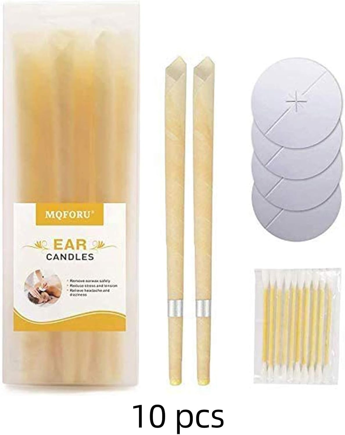 10-Pcs Organic Ear Candles with Lavender Infusion，Gentle Ear Cleaner for Sensitive Skin，Safe Ear Wax Removal with Eco-Friendly Tools image number 5