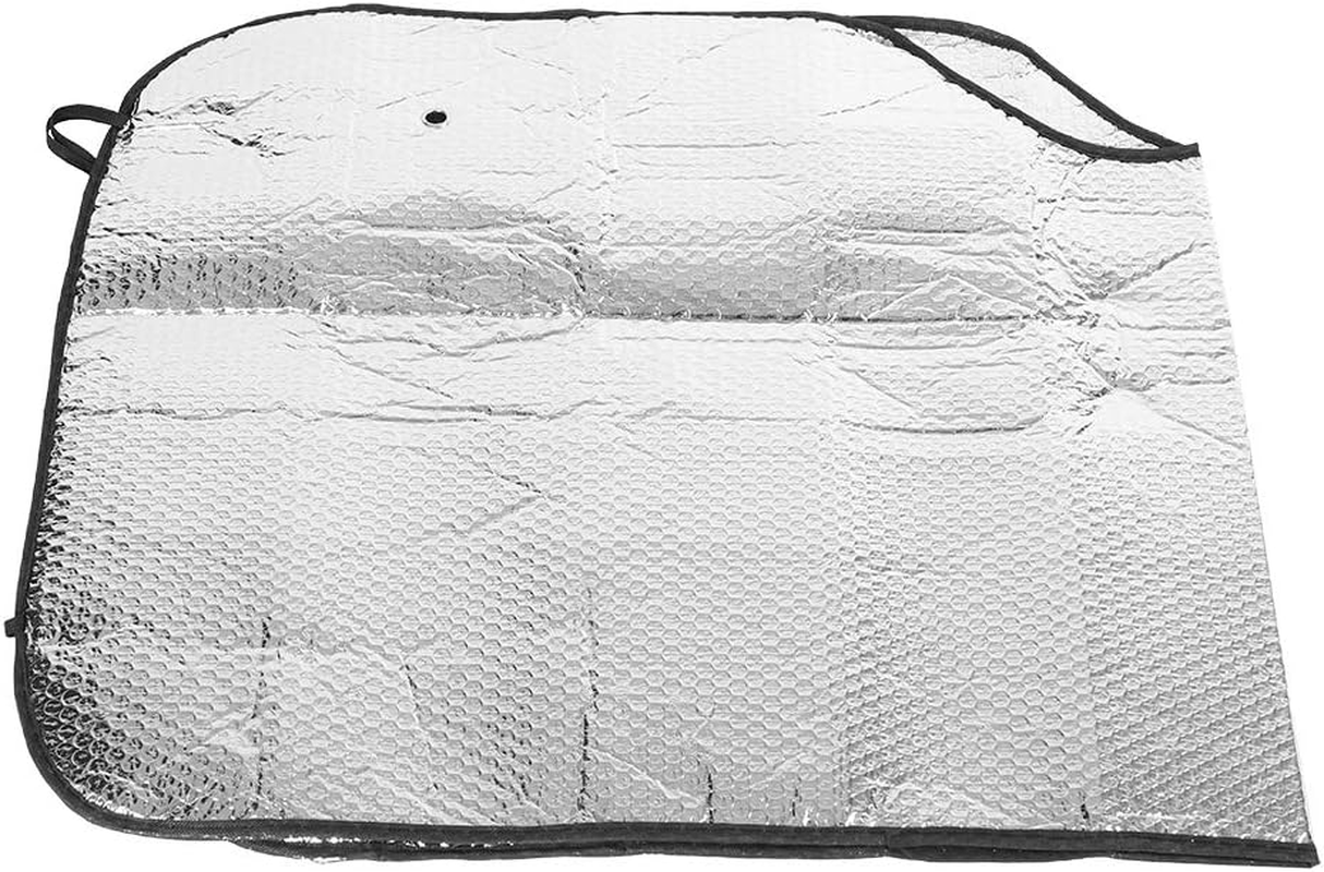 Car Windshield Sun Shade, Universal Large Silver Car Windscreen Sunshade Heat Reflective Windshield Visor for Front Back Window, Blocks Summer Heat and Sun image number 5