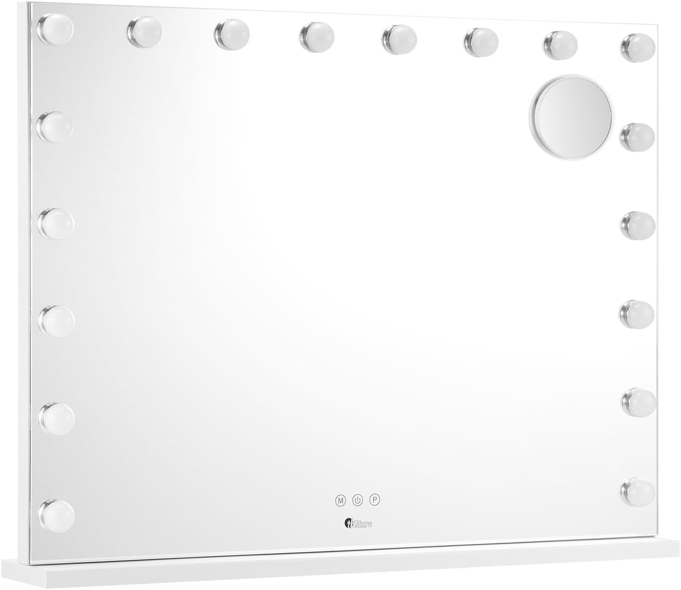 Oikiture Hollywood Vanity Mirror with Light, Smart Makeup Mirror with 18 LED Bulbs 80 X 58Cm Type-C & USB Power Charging Vanity Mirror with 10X Magnifying Mirror image number 1