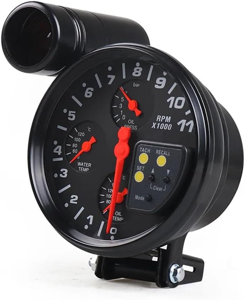 Domary 5Inch Car Tachometer Oil Temperature Gague Oil Pressure Meter image number 2