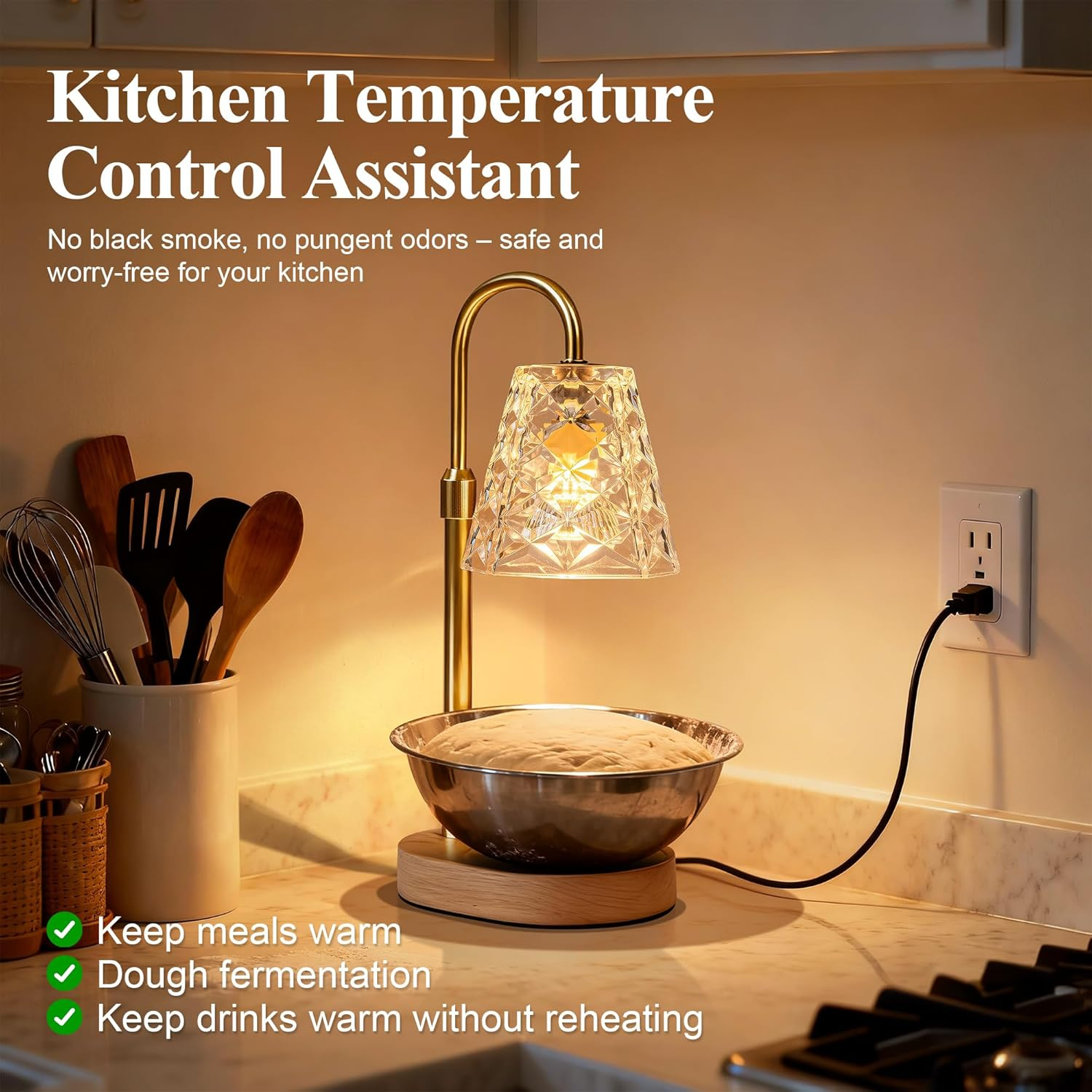 Candle Warmer Lamp with Timer, Birthday Gifts for Women Mom, House Warming Gifts New Home, Wax Melt Warmer for Scented Jar - Black image number 5