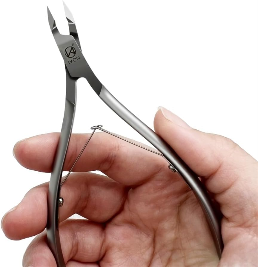 IVON Salon-Quality Cuticle Trimmer, Premium Stainless Steel Cuticle Cutter for Tiny Areas, Professional Manicure Nail Care Tool image number 1
