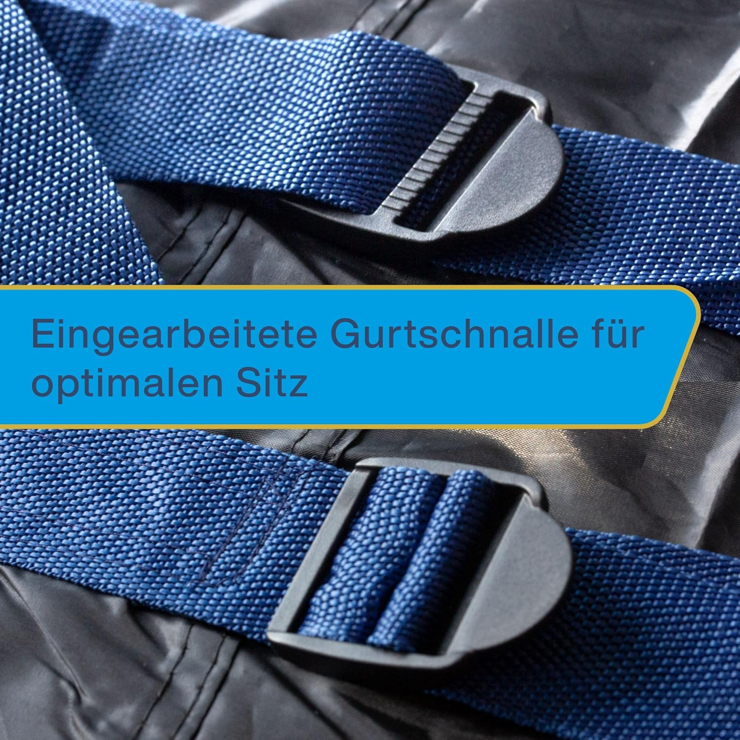 Cartrend Tyre Bag Set, Tyre Protector Cover, 4 Pieces, Water Resistant, Washable, Black/Blue, for Clean Transport and Safe Storage image number 3