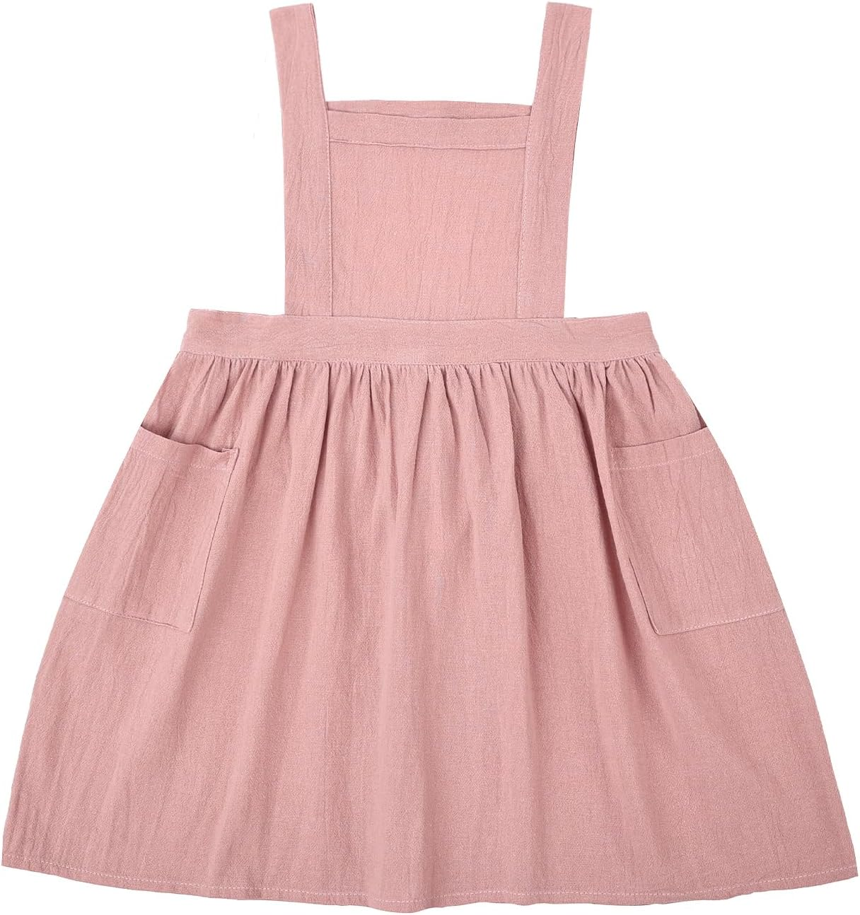 Surblue Kids Retro Aprons Pinafore Apron for Girls Boys Cotton Linen Aprons for Children