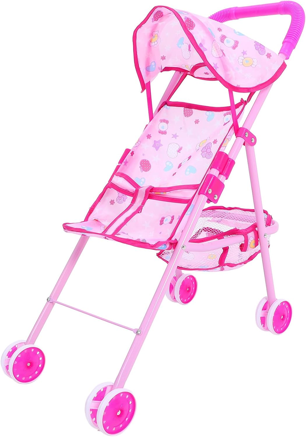 Alasum Baby Doll Stroller Play Toy Doll Stroller Push Pram Baby Carriage for S Toddlers Girls Toys for Girls Pram Childs Play image number 5