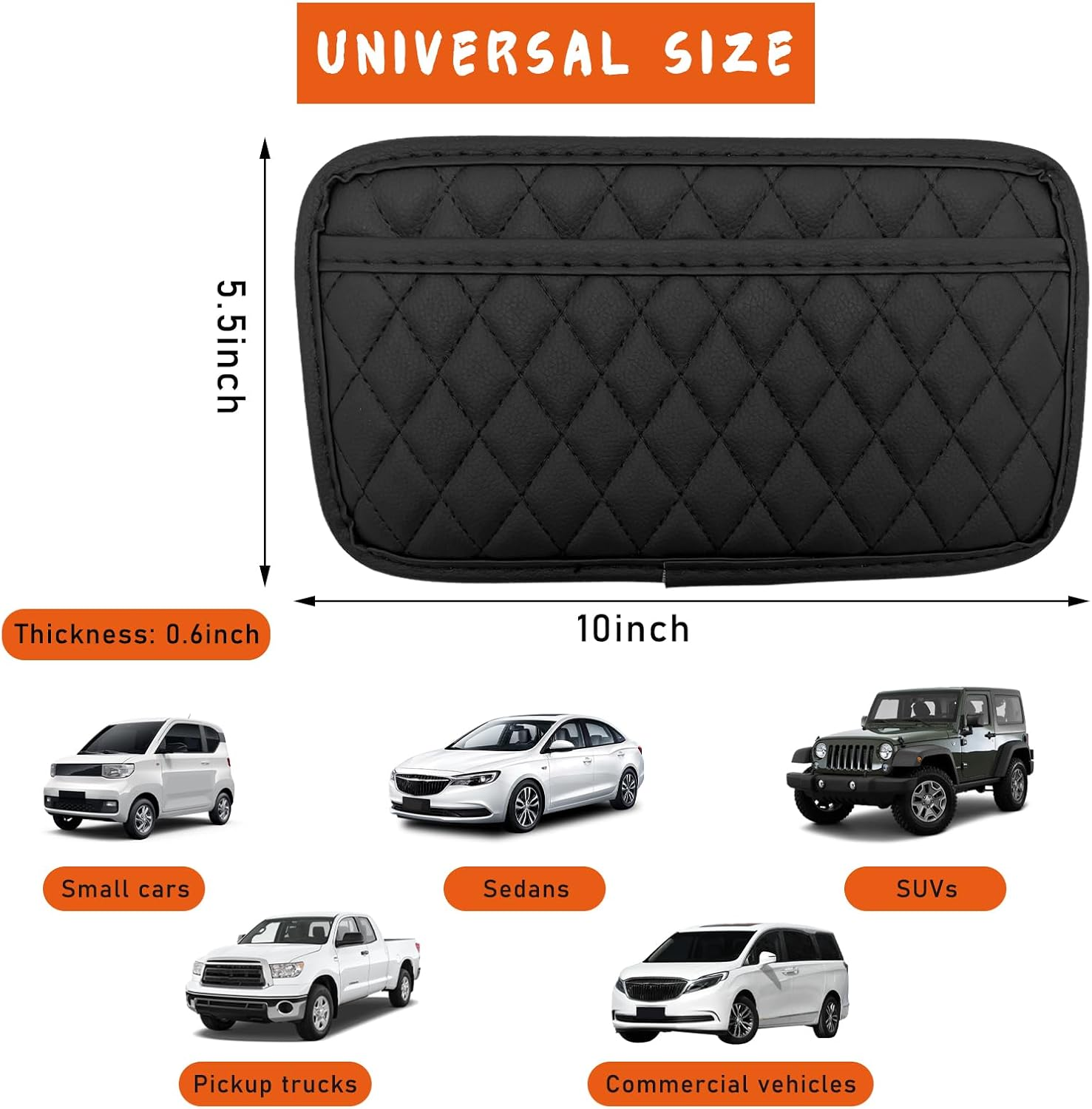 2PCS Car Side Pocket Organizer, Leather Auto Seat Storage Bag for Cell Phone Sunglasses, Waterproof Document Holder Tray Pouch for Vehicle Seat Gap Filler, Car Accessories (Large)