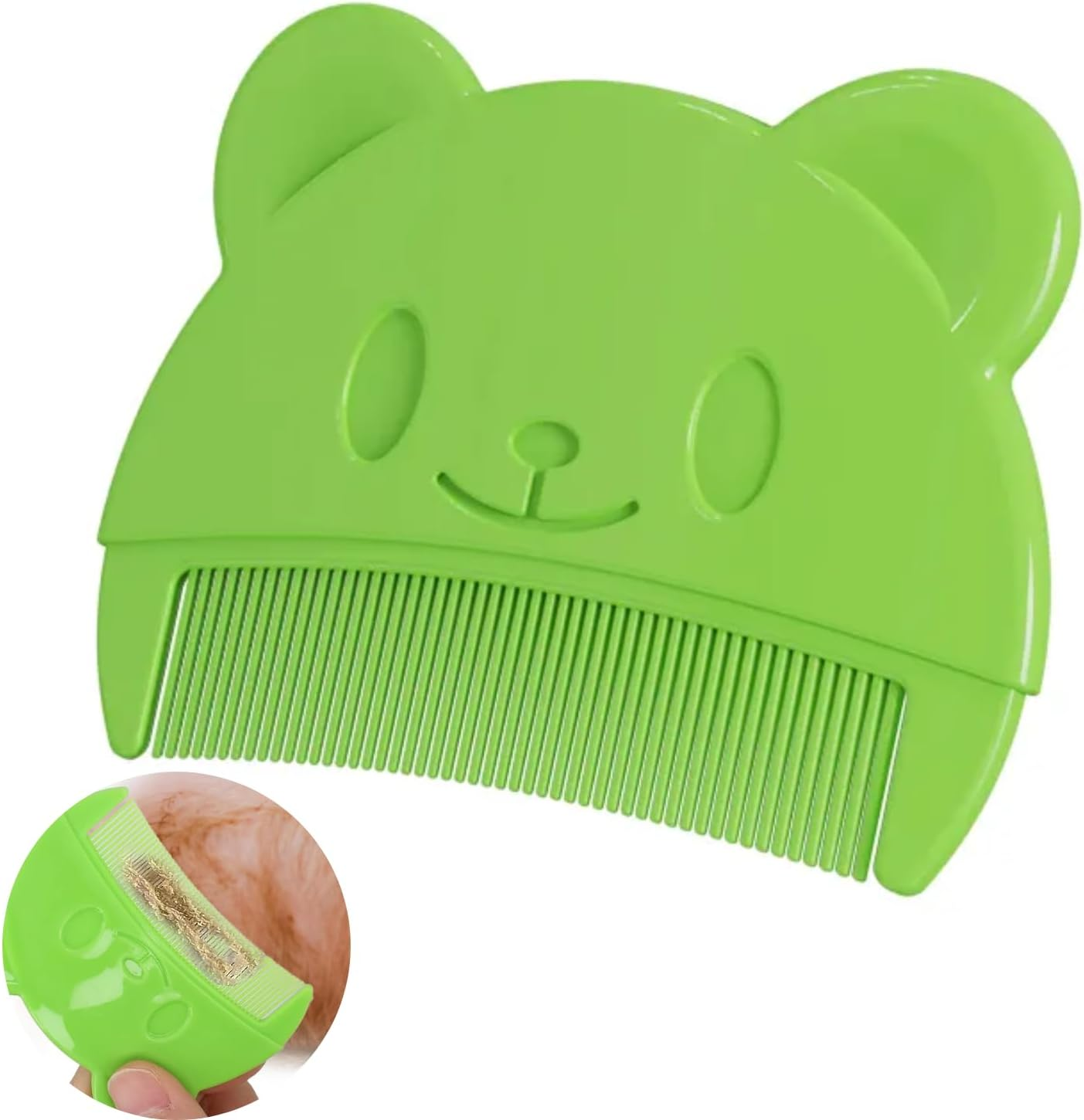 Baby Comb for Milk Scab, Newborn Hair Comb, Baby Hair Brush with Soft Teeth, Comb against Milk Scab Baby Child, Assorted Colours (Green (1 Piece))
