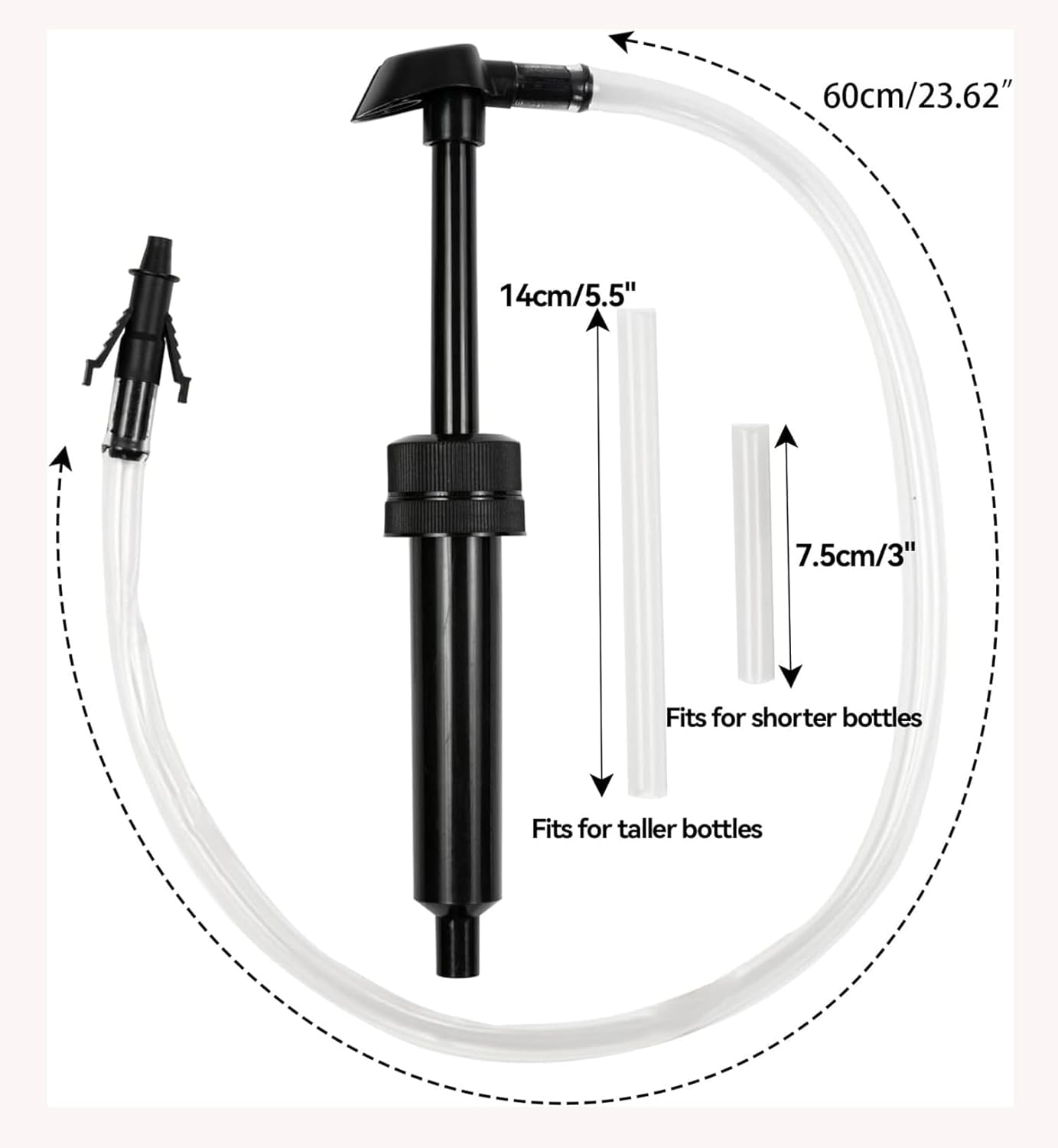 Lubricant Fluid Transfer Pump, Hand Transfer Gear Oil, Transmission and Differential Fluid, Portable Liquid Pump Transfers Gasoline. Gear Oil Pump for Gallon Bottles and Quart Bottles image number 3