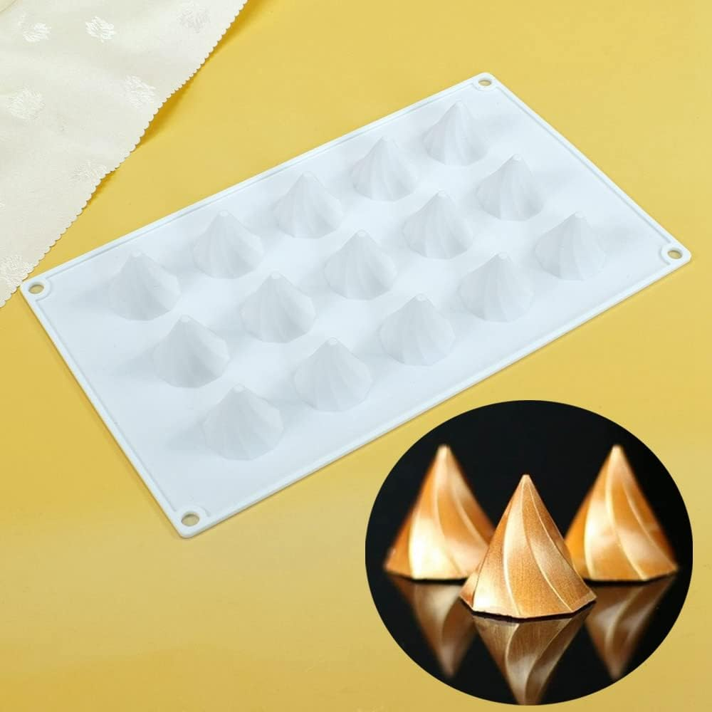 Mostsom Silicone Molds Chocolate & Cookie Molds - Perfect for Chocolate Covered Oreos, Cupcakes, Candies & Mini Soap Making (Peaks C) image number 4
