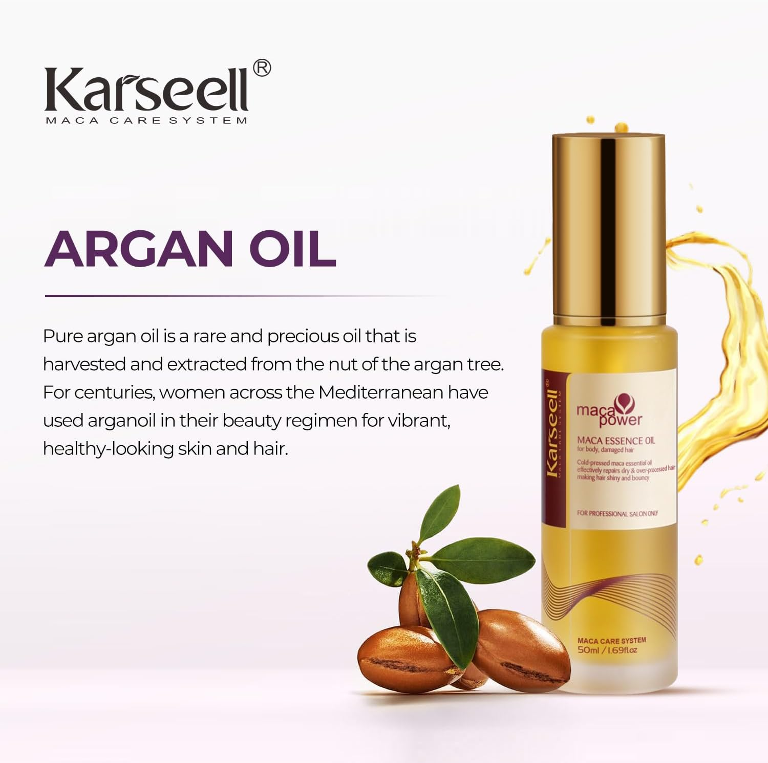 Karseell Purple Hair Mask with Argan Oil for Blonde image number 2