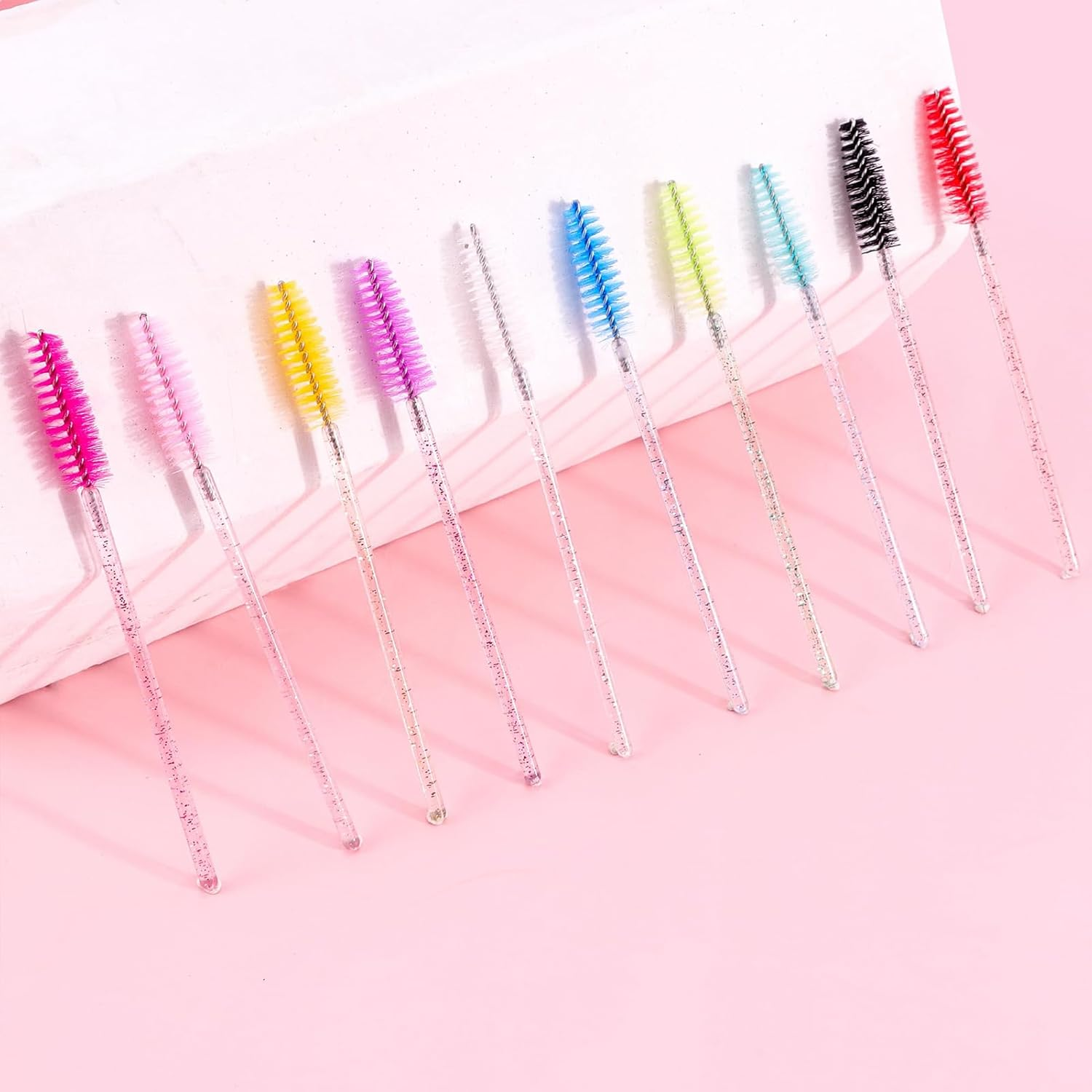 150 PCS Disposable Eyelash Brushes, 10 Color Mascara Wands with Storage Container, Lash Eyebrow Spoolie Brushes Kit with Soft Flexible Head for Eyelash Extensions, Eyebrow and Makeup image number 4