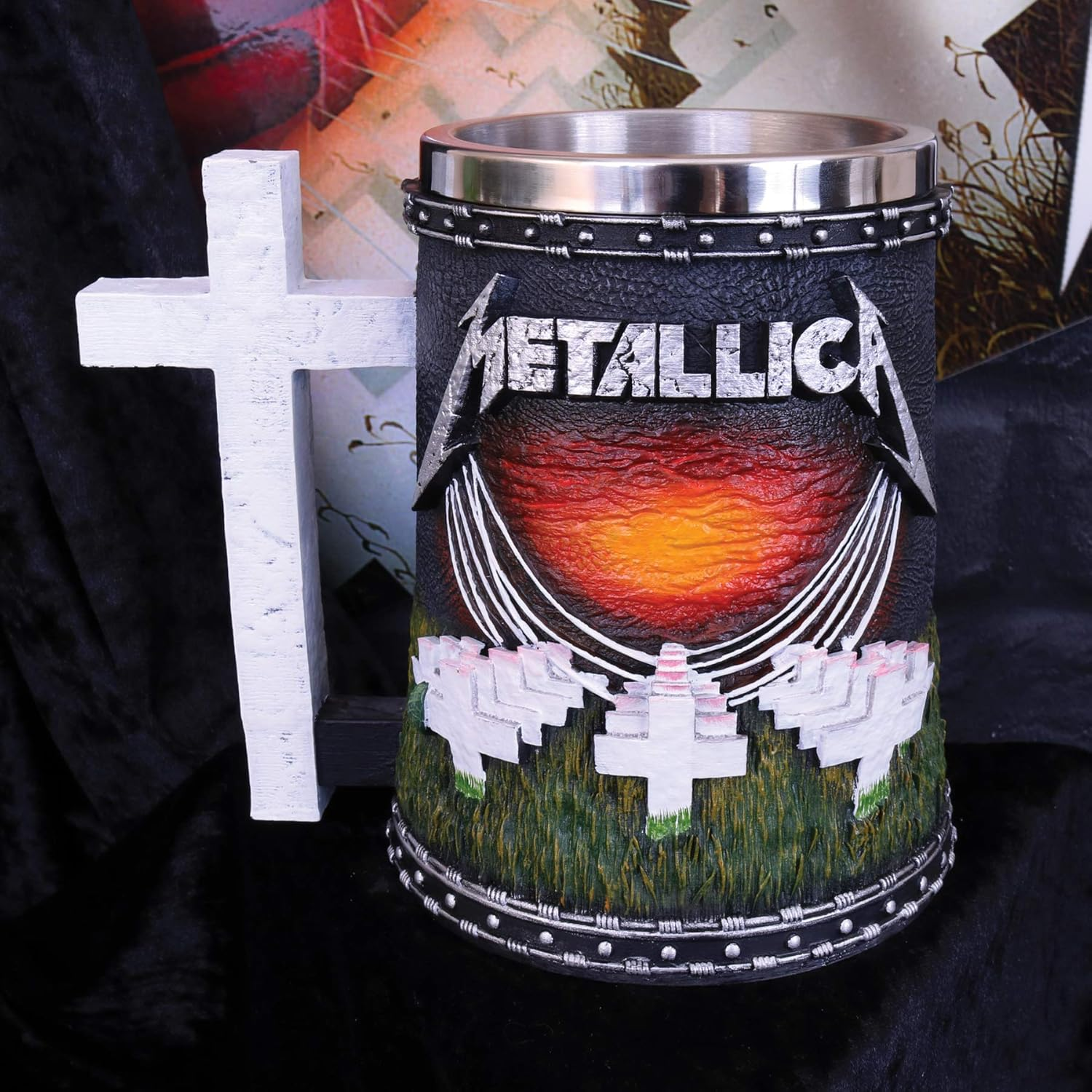 Nemesis Now Metallica-Master of Puppets Tankard, Resin, Black, One Size image number 2