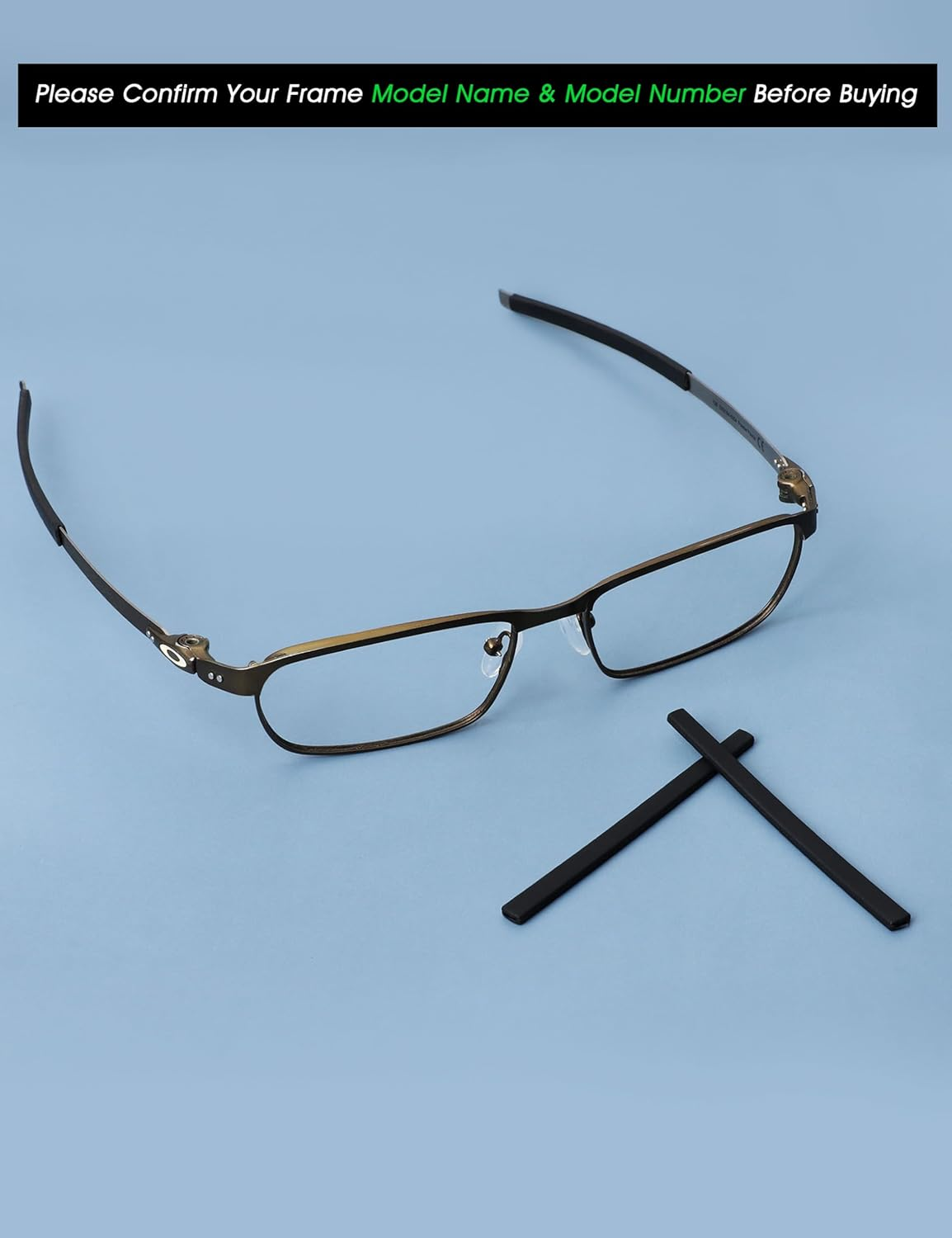 Acefrog Upgraded Soft Silicone Replacement Temple Sleeve Ear Socks for Oakley Tincup Glasses Sunglasses Perfectly Fit, Black image number 1