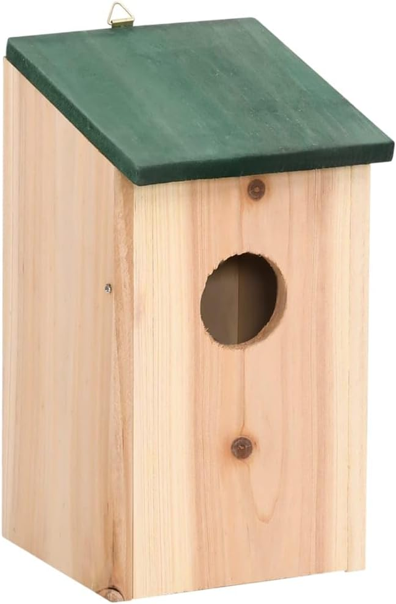 Nesting Box Wood Bird House 4 Pcs Outdoor Garden Decor Wildlife Habitat image number 5