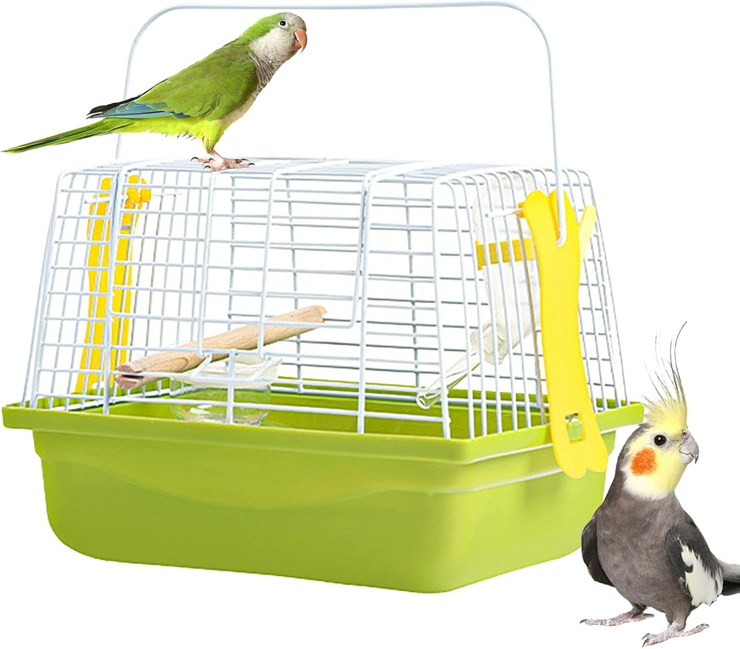 Portable Bird Cage - Bird Carrier Travel Cage, Bird Carrying Accessory | Breathable Parrot Handbag with Handle, Large Opening Small Animals Hamster Carrier Bag for Cockatiels Lovebirds Budgies image number 4