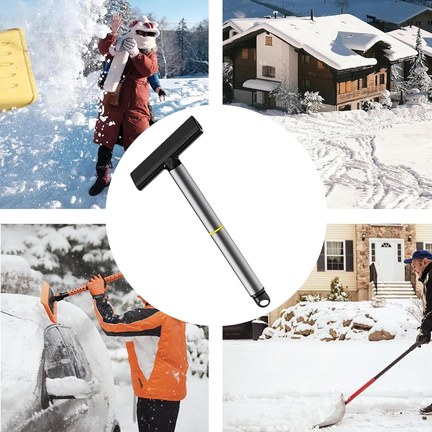 Ice Scraper - Cleaning Shovel | Snow Shovel,For Rvs Car Truck Windshield Home Window Cleaning Winter Automotive image number 2