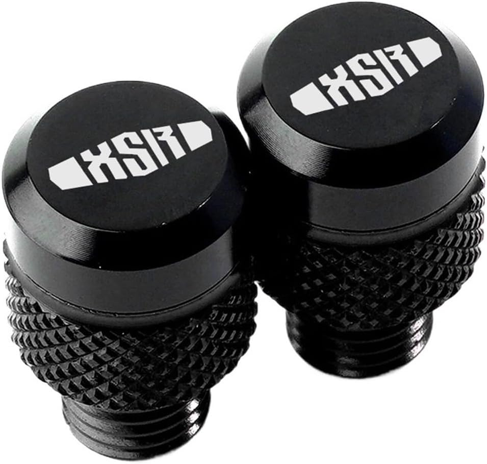 Compatible with XSR700 XSR900 XSR 700 900 2015 2016 2017 2018 2019 2020 2021 Motorcycle CNC Mirror Hole Plugs Caps Screw Bolts Cover (Color : Black)