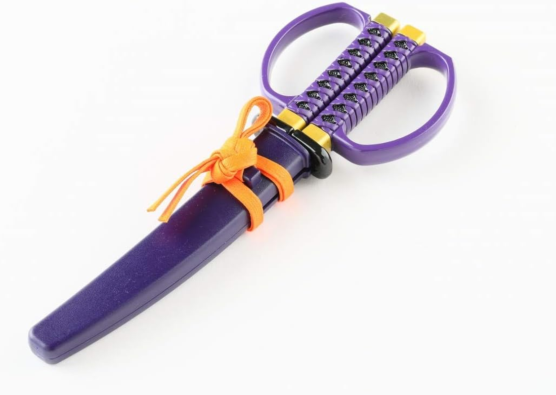 Traditional Japanese Design Sword Style Scissors with Cover (Purple) image number 6