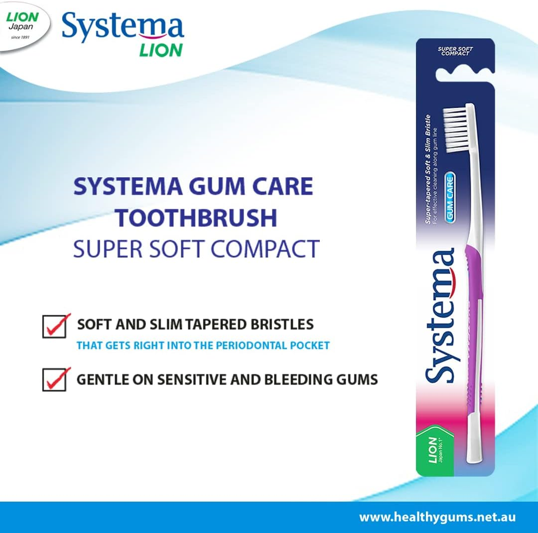 SYSTEMA Super Soft Gum Care Compact Toothbrush Pkt of 4Pcs for $19.95 image number 3