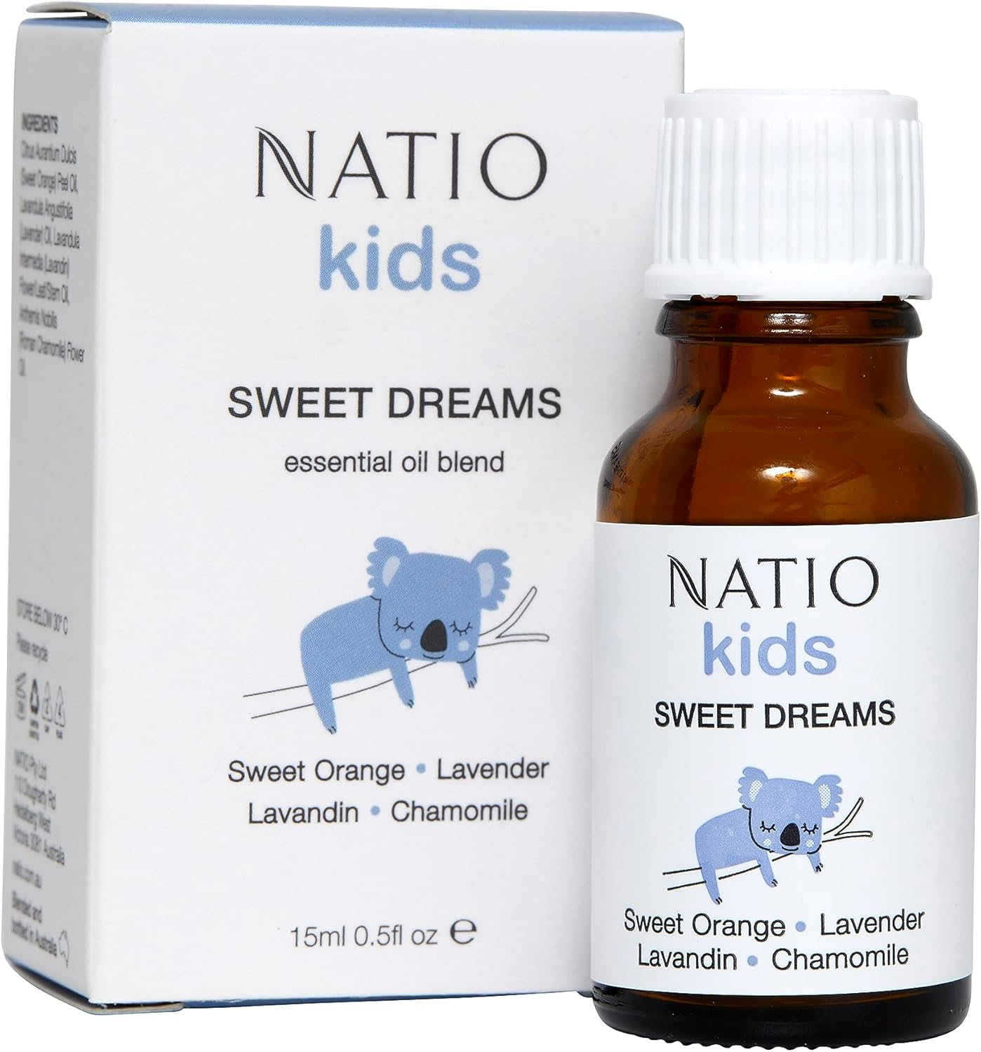 Natio Australia Kids Sweet Dreams Essential Oil Blend 15Ml - Essential Oils Safe for Kids - Lavender, Chamomile & Sweet Orange Pure Essential Oils - Vegan Friendly & Made in Australia image number 3