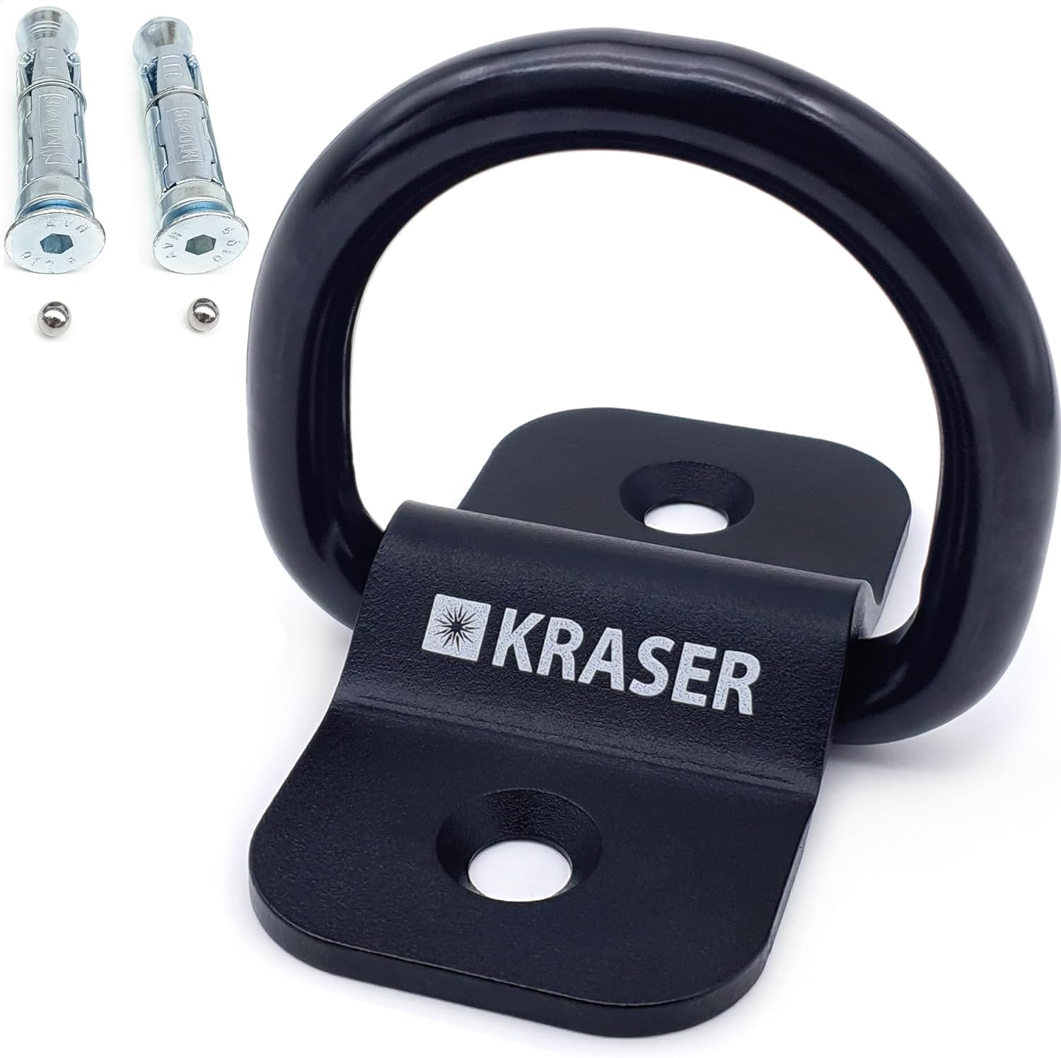 KRASER KR802 Motorcycle Security Anchor with Pivoting Ring &Oslash;14, Compact and Robust Steel, High Security Expanding Bolts, anti Theft Security for Motorbike Bicycle Parking Wall Floor Ground Concrete image number 2