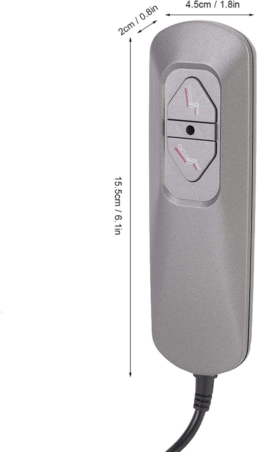 Chair Lift Manual Controller, Electric Touch Switch Recliner Chair Sofa 2 Button Remote Control Hand Control Switch Controller Power Recliner Switch 5A image number 1