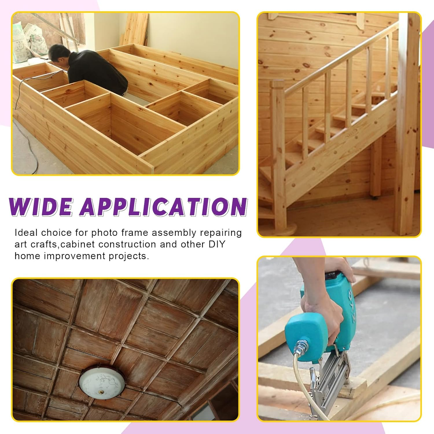 Swpeet Brad Nails Multi-Length Galvanized Straight Finishing Nail Assortment Kit (F25 (1 Inch）) image number 4