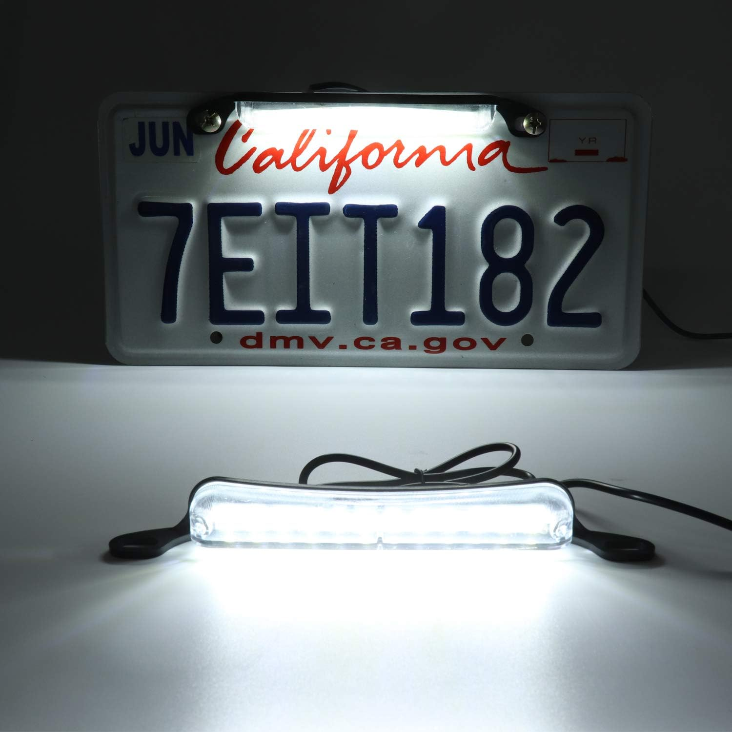 Livtee License Plate LED Light, Extremely Bright Assembly for Trailer UTV ATV Truck RV Boat, Xenon White(6000K) image number 5