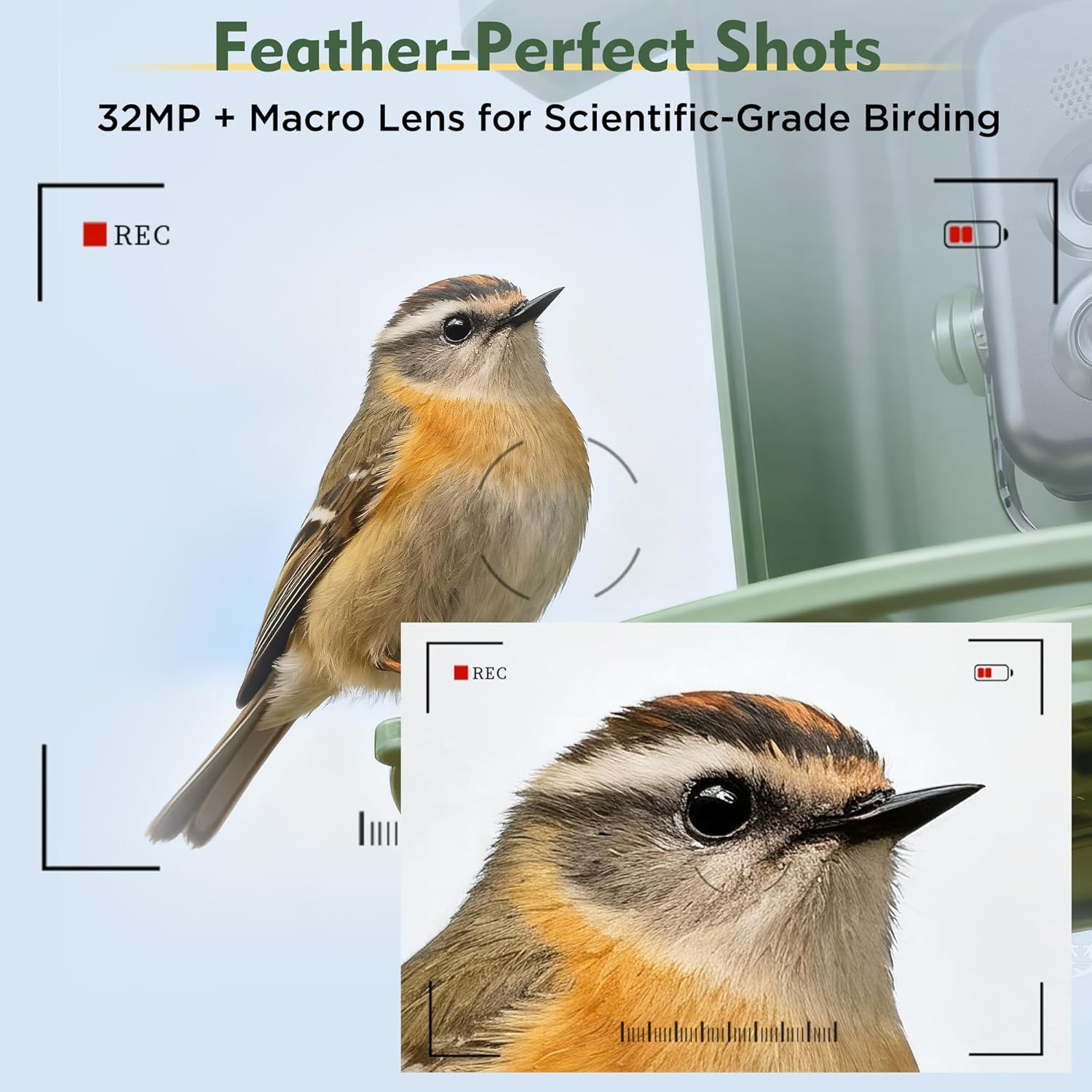Bird Feeder with Camera, 4K UHD Video & 5G Wifi Live Stream, 32MP with AI Bird ID for 10,000+ Species, 2 Solar Powered, Birdhouse Camera for Outdoor Backyard Birdwatching Gift image number 5