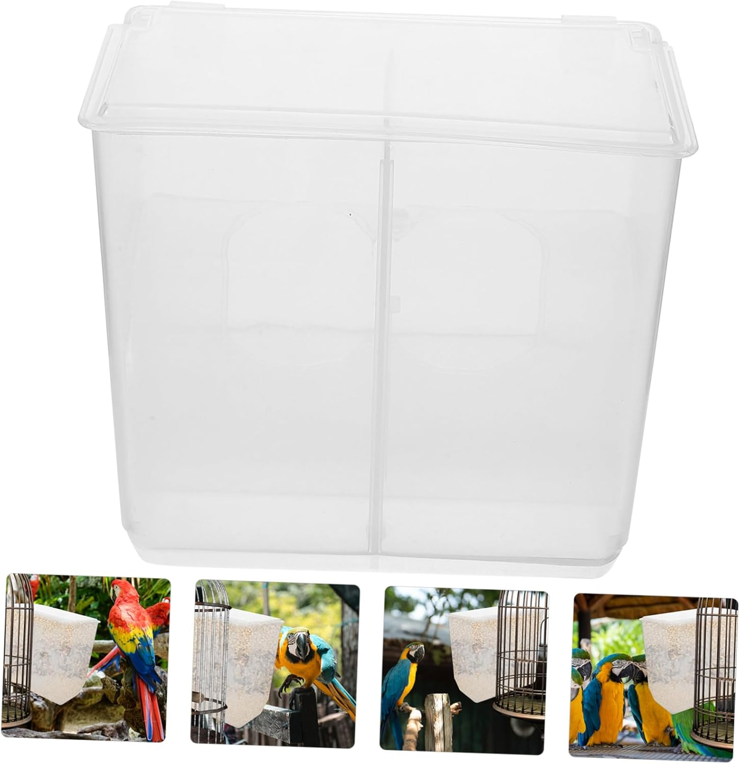 Hanging Pigeon Feeder Automatic Leakage Bird Food Dispenser for Pigeon Quail Cage Easy Install Clean Multi-Function Food Box with Capacity Bird Supplies image number 2