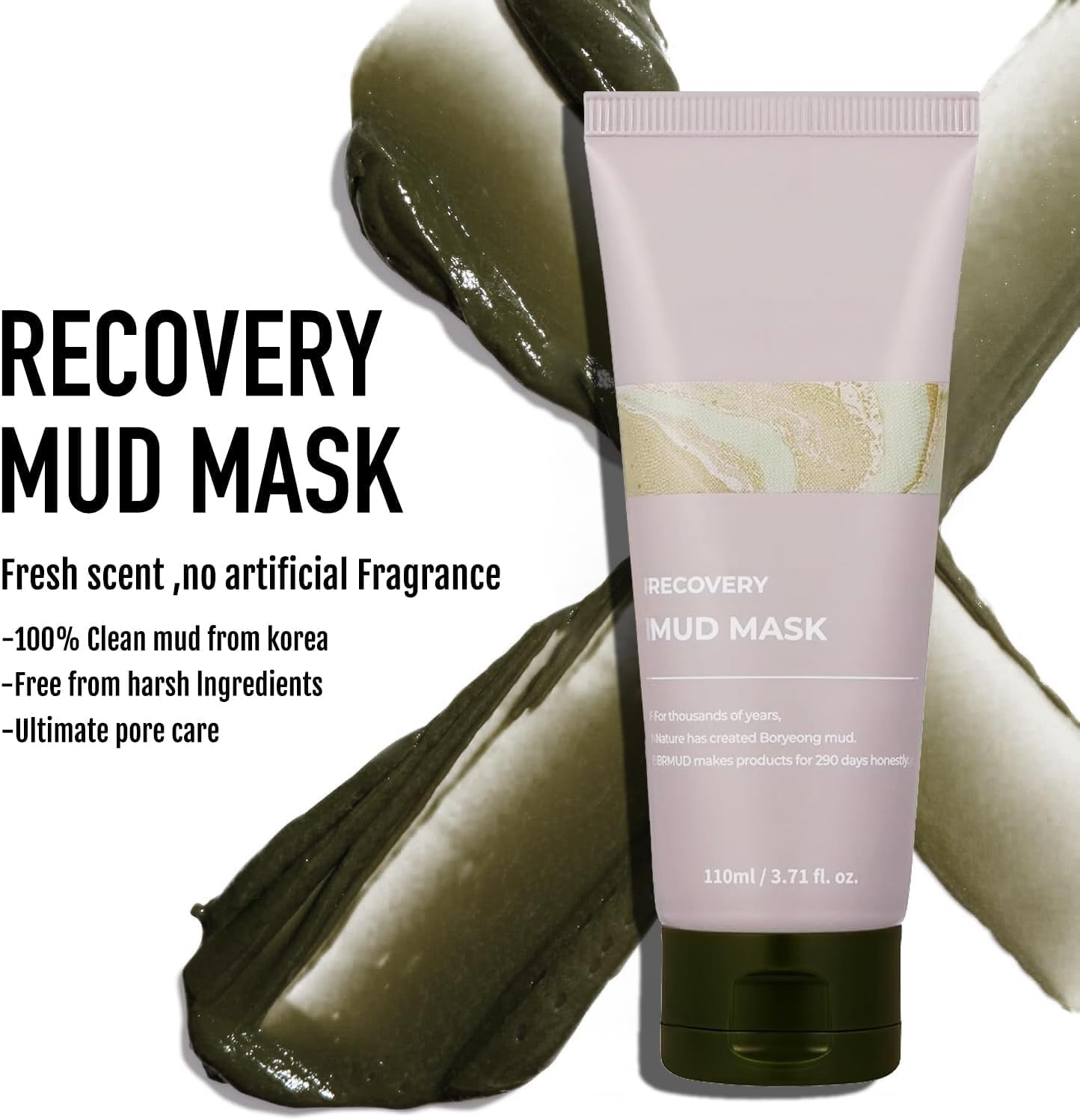 Recovery Mud Mask, Relief Mud Mask,Mud Masks for Face, Hydrating & Moisturizing Deep Pore Cleanser image number 5