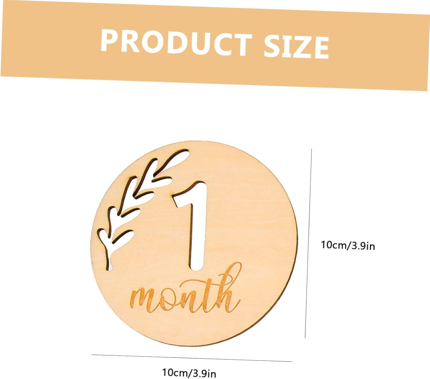 12Pcs Monthly Milestone Commemorative Blocks Wooden Growth Cards Newborn Photography Props image number 2