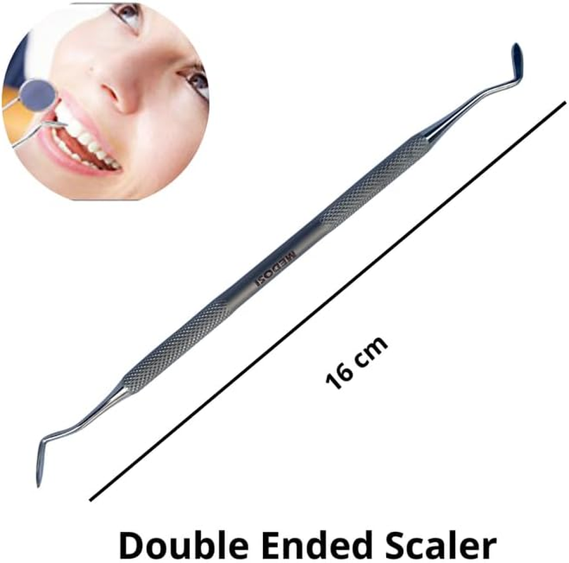 Pack of 6 Dental Tools Hygiene Kit Toothpicks - Professional Plaque Remover Teeth Cleaning Tools Dental Kit - Dental Pick Tartar Remover Oral Care Dentist Kit image number 6