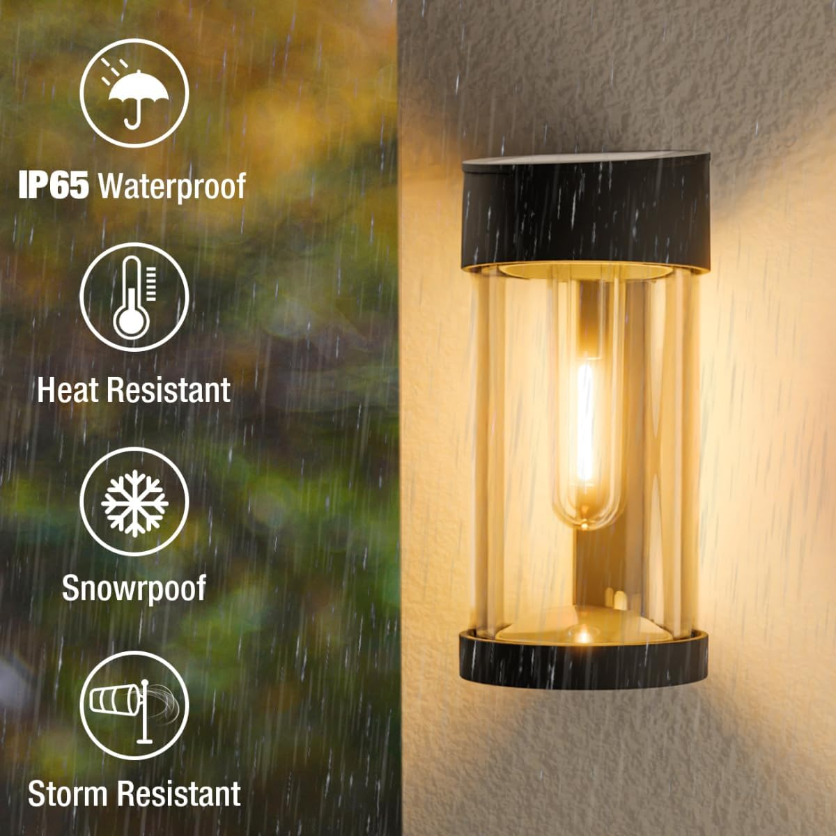 Litogo [4PK] Solar Deck Lights LED Solar Fence Lights for Outdoor Waterproof image number 3