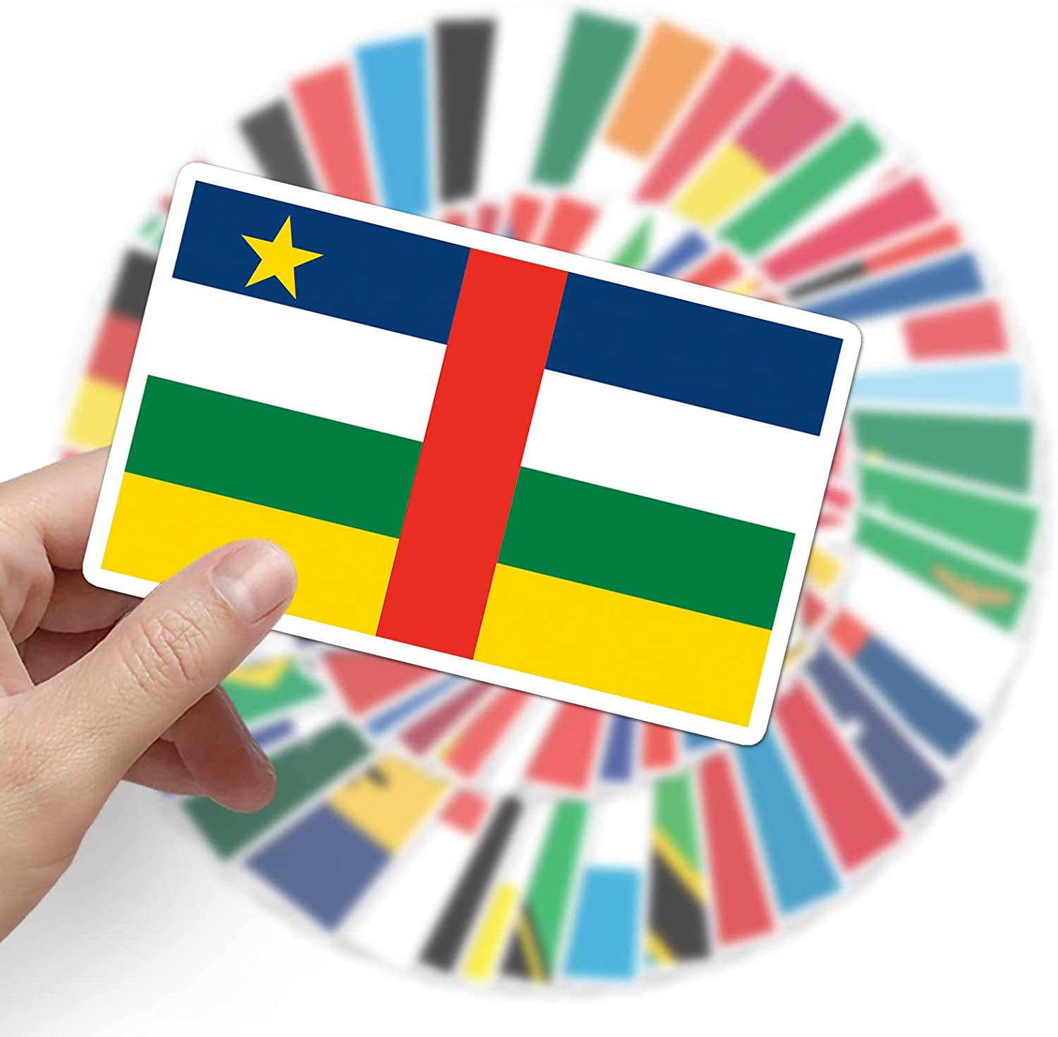 National Flag Country Map Stickers,100 Pcs World Flags Graffiti Vinyl Waterproof Decals for Water Bottles Computer Bicycle Skateboard Luggage Phone Pad Laptop Kids Teens Adults Stickers Pack image number 6