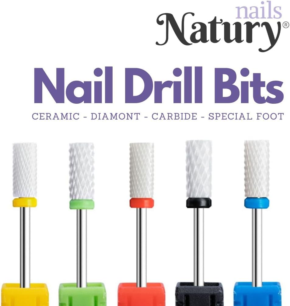 Ceramic Nail Cutter Cutter Ceramic Drill Bit for Nail Cutter Manicure Pedicure Nail Polish Acrylic Nails and Gel Nails Red Grit image number 2