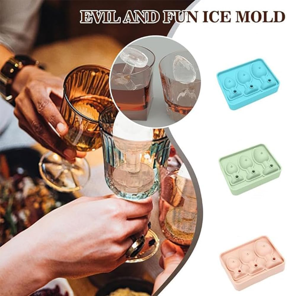 Adult Novelty Ice Cube Trays, Adult Prank Ice Cube Mold,Large Thicked Silicone Fun Shapes Ice Mold for Whiskey Cocktails,Brandy and Juice Beverages (Blue) image number 4