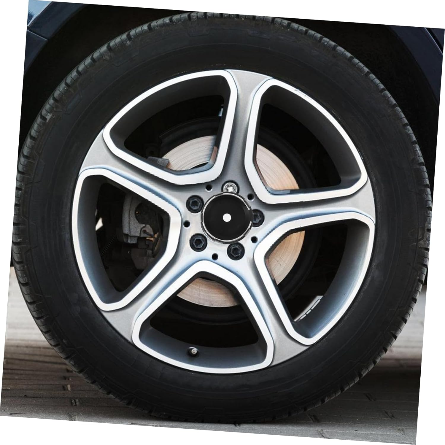 LOORGVEL 2Pcs Wheel Hub Center Caps Easy Installation Weather Resistant Covers Fit for Cars Stylish Automotive Accessory for Enhanced Vehicle Appearance image number 1