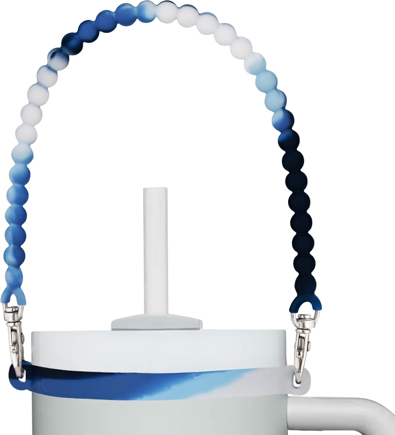 Ryan & Rose Water Bottle Handle - Water Bottle Sling, Carrier, Holder with Strap - Soft Durable Silicone - Fits Most 8-40Oz Bottles - Compatible Stanley Cup Accessories